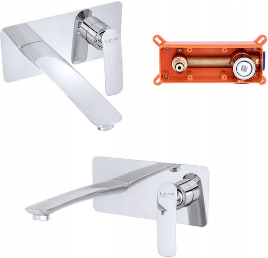 Granitan Built-in Mixer & Mouthpiece Set for Bathroom Sink Silver 5907440724617