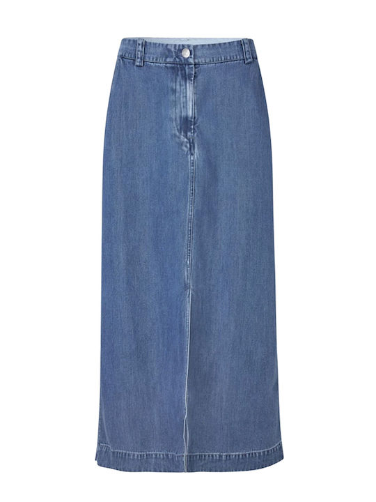 Denim Midi Rock Blau