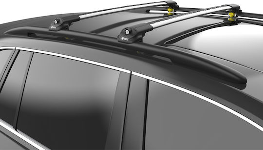 Turtle Bare de Acoperiș Aluminiu Air1 pentru Peugeot 307 (cu picioare pentru portbagaj de acoperiș și blocare) Negre