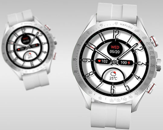 Haylou Solar Pro Smartwatch με Παλμογράφο (Ασημί)