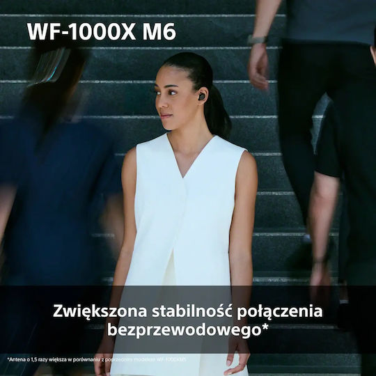 Sony WF-1000XM6 In-ear Bluetooth Handsfree Ακουστικά με Αντοχή στον Ιδρώτα και Θήκη Φόρτισης Μαύρα