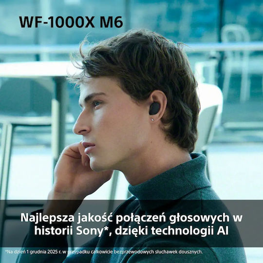 Sony WF-1000XM6 In-ear Bluetooth Handsfree Ακουστικά με Αντοχή στον Ιδρώτα και Θήκη Φόρτισης Μαύρα