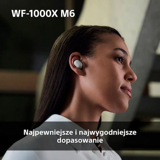 Sony WF-1000XM6 In-ear Casti Bluetooth Handsfree cu Rezistență la Transpirație și Husă de Încărcare Platinum Silver