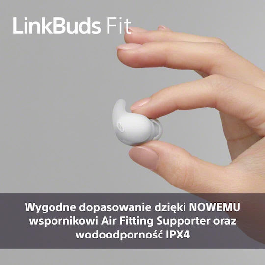 Sony LinkBuds Fit Bluetooth Handsfree Ακουστικά με Αντοχή στον Ιδρώτα και Θήκη Φόρτισης Ροζ