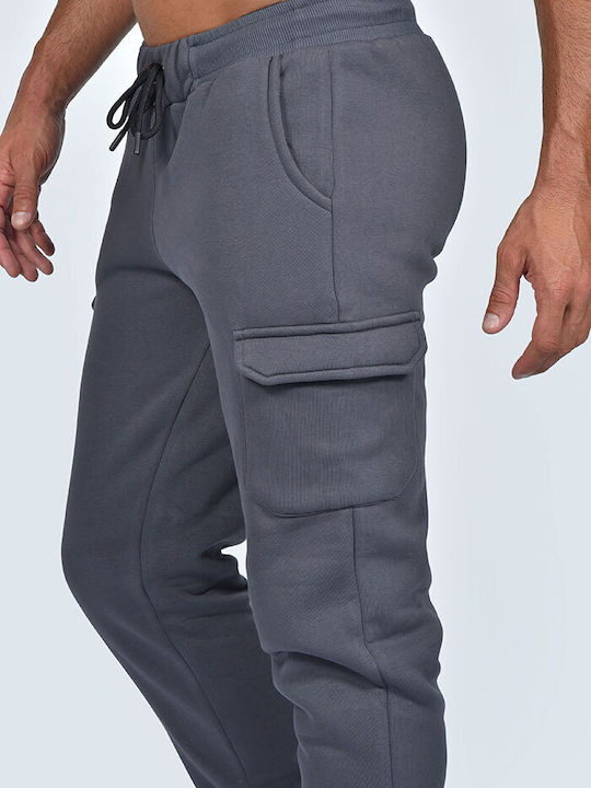 Cargo-Hose Herren-Sweatpants Grau