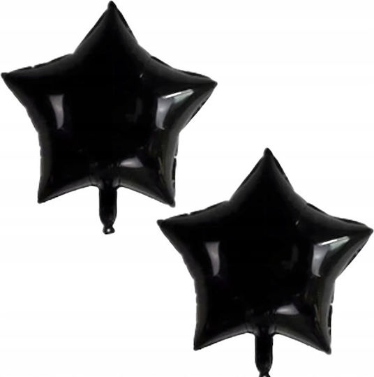 Set 5 Baloane Rotunde Zi De Naștere Folie Negre Jumbo 91cm