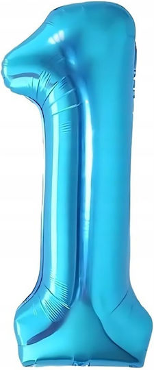 Set 5 Baloane Rotunde Zi De Naștere Folie Albastre Jumbo 68.5 cm