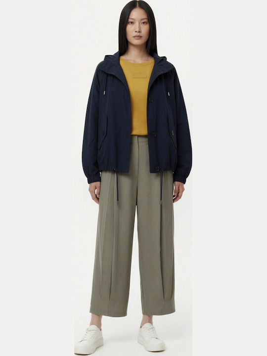 Women's Blue Gabardine with Hood