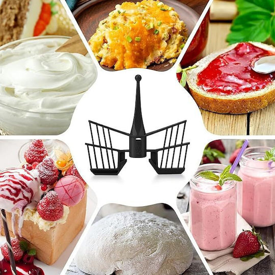 Tel De Amestecare Tip Fluture Compatibil Thermomix Tm5 Tm6 Viteză Maximă 4 Plastic Flexibil Negru