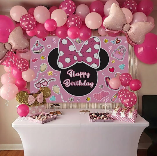 Birthday Balloon Minnie Pink