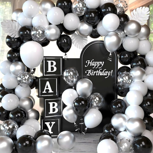 Zusammensetzung mit 20 weißen Luftballons