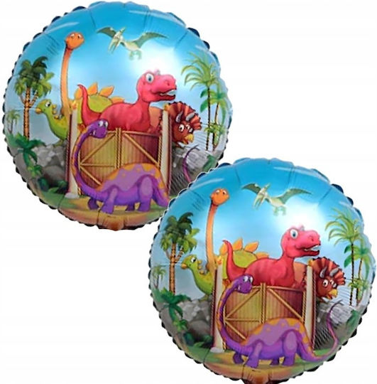 Set 5 Baloane Inimi Dinozauri Folie Maro Jumbo 91 cm