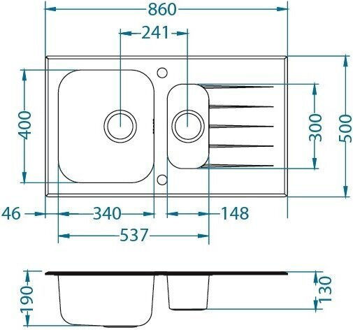 Alveus 1100016 Υποκαθήμενος Inox Μ86xΠ50cm Λευκός Alveus 1100016 Υποκαθήμενος Inox Μ86xΠ50cm Λευκός