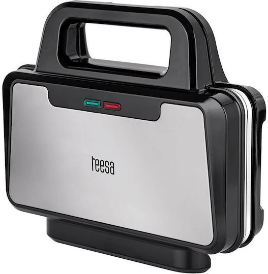 Teesa Tostieră cu Plăci Ceramice pentru 2 Sandvișuri 900W Inox