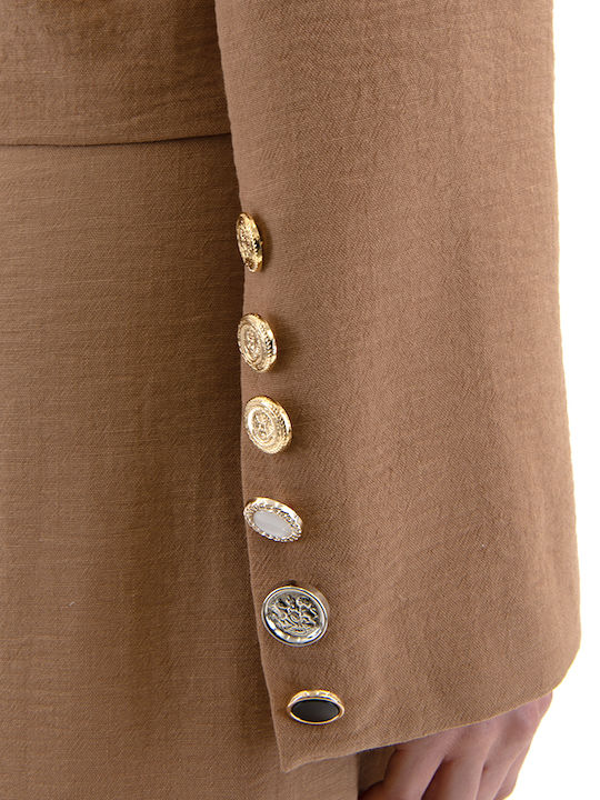 C. Manolo Kurzes Damen Blazer Camel
