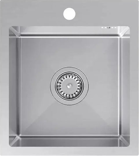 Quadron Drop-In Кухненски Мивка Inox Матиран 40x45см Сива