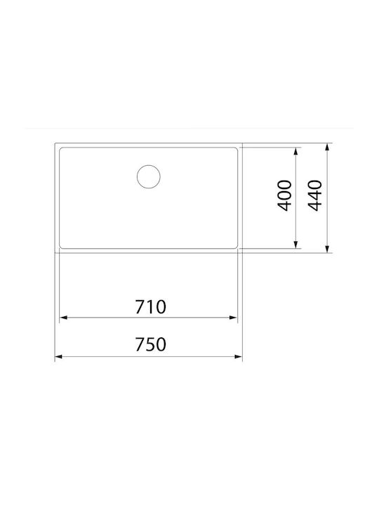 Teka Pureclean Unterbaun Küchenspüle Inox M75xP44cm Graue