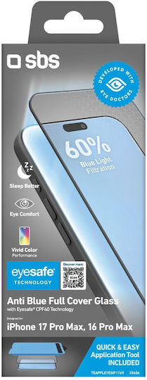 SBS iLera Gehärtetes Glas für iPhone 17 Pro Max / iPhone 16 Pro Max