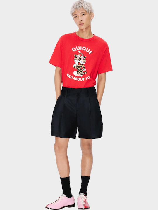 Cartoon Γυναικείο Oversized T-shirt Κόκκινο