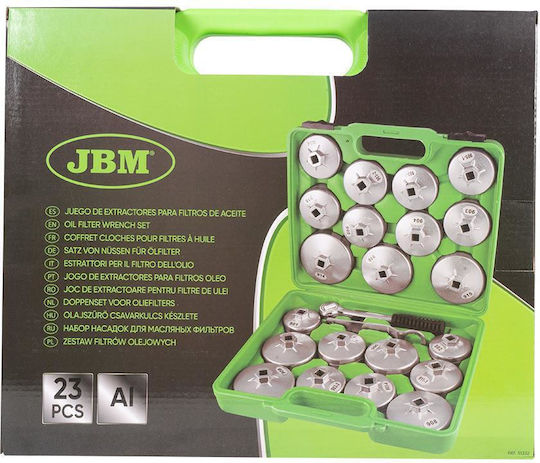 JBM Set Ceașcă Filtre De Ulei 23 Bucăți Pentru Toyota Nissan Bmw Audi VW Ford Renault Fiat Mercedes Benz Honda