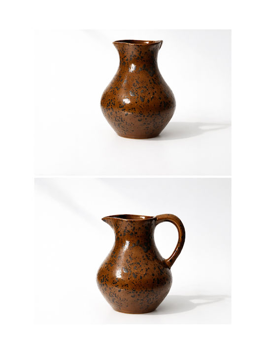 Kaemingk Διακοσμητικό Βάζο Κεραμικό Καφέ 21x17xΥ25cm