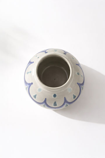 Kaemingk Διακοσμητικό Βάζο Κεραμικό Μπλε 19x18xΥ19cm