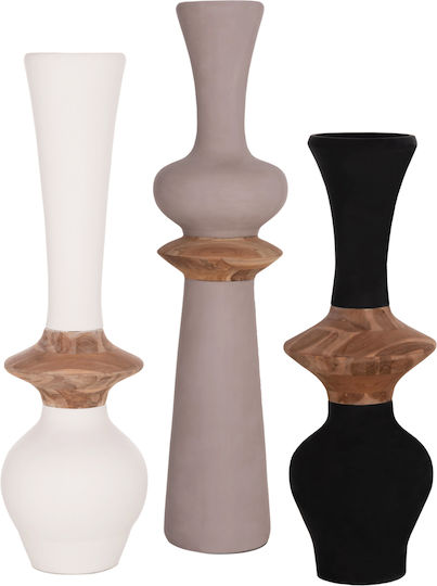 HomeMarkt Σετ Διακοσμητικα Βάζα Δαπέδου Τσιμεντένια Nebula Καφέ 3τμχ