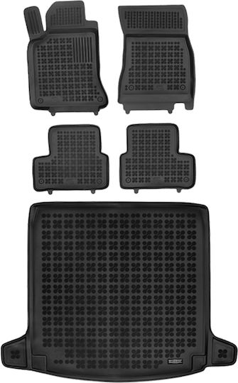 Rezaw Plast Set of Front and Rear Mats 5pcs Tray Type for Mercedes-Benz GLA 2019+ Black