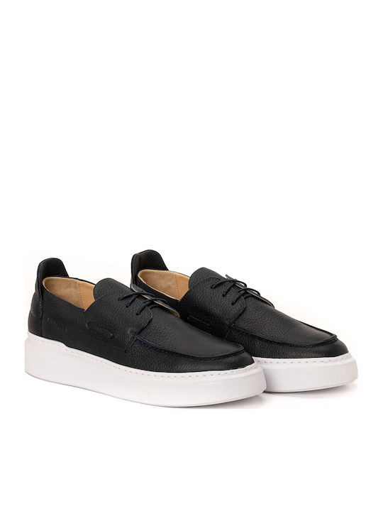 Leather Men's Casual Shoes Blue
