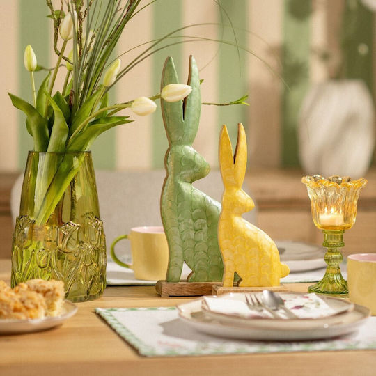 Wooden Rabbit Stand Various Colours 15x35x5cm