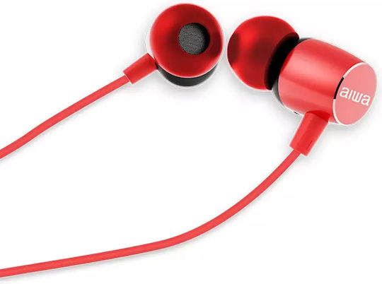 Aiwa ESTM-20 In-ear Handsfree Ακουστικά με Βύσμα 3.5mm Κόκκινο