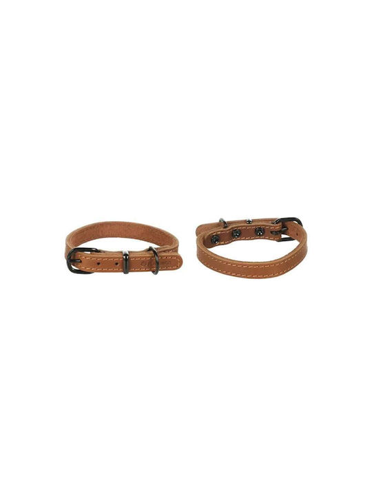 Flamingo Κολάρο Σκύλου Collar Montana Leather Cognac M 37-45cm X 20mm