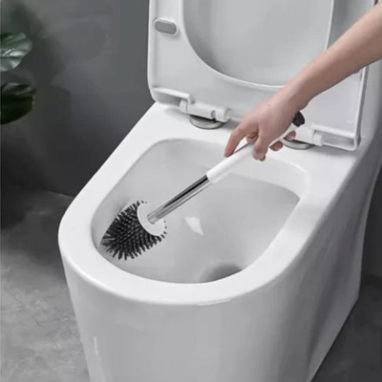 Inox Perie de Toaletă pentru Baie Gri