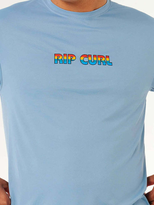 Rip Curl Icons UPF 50 Men Short Sleeve Sun Protection Shirt Blue