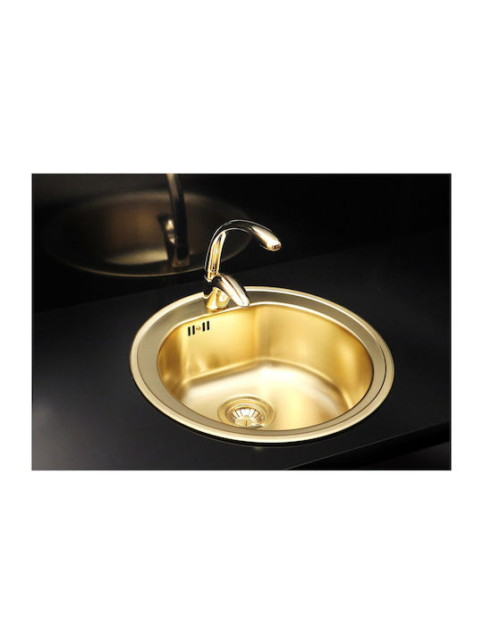 Alveus Drop-In Küchenspüle Inox M51xB51cm Gold