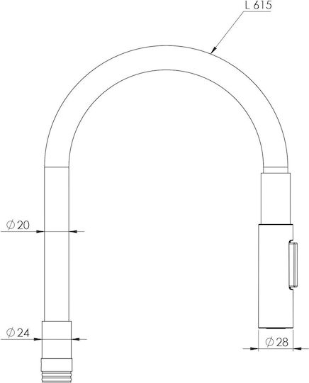 Spout Deante Luno Aba 574w Faucet Brushed Steel Beige Spout Deante Luno Aba 574w Faucet Brushed Steel Beige