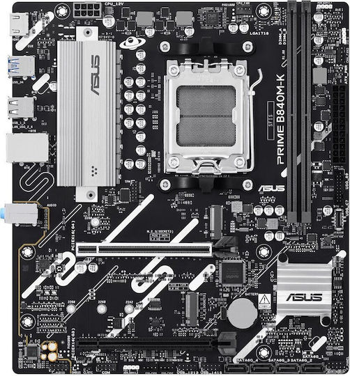 Asus PRIME B840M-K Дънна Платка Micro ATX с AMD AM5 Сокет 90MB1PK0-M0EAY0