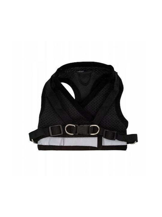 Set Harness + Leash Dog Black Polyester Size M Reflective Elements Set Harness + Leash Dog Black Polyester Size M Reflective Elements