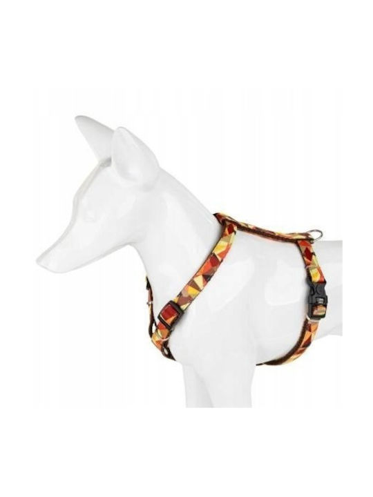 Dog Harness Autumn Pattern Tape 30mm/60-100cm Brown Dog Harness Autumn Pattern Tape 30mm/60-100cm Brown