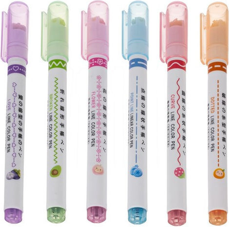 Markeri Multicolori Set 6 Bucăți
