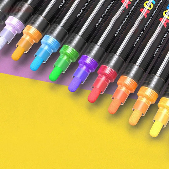 Markeri Acrilici Multicolor 0.4mm Set 12 Bucăți