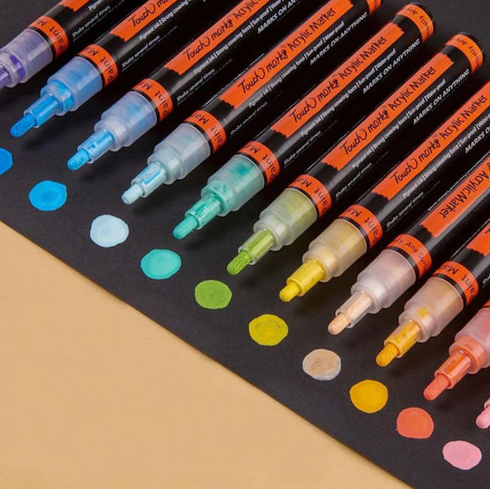 Acrylic Markers Multicolor 2mm Set 12 Pieces