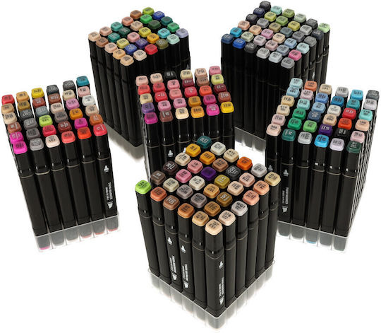 Μαρκαδόροι Σχεδίου Multicolored Σετ 204 χρώματα
