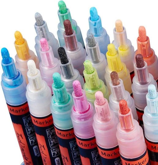 Acrylic Markers Multicolor 2mm Set 12 Pieces