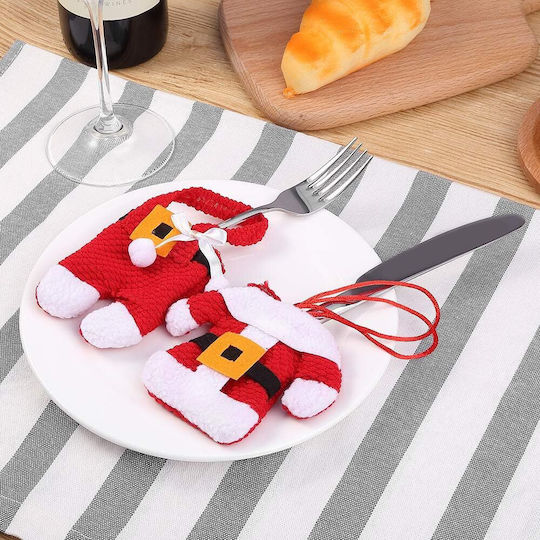 Set Christmas Case for Cutlery Santa Clauses 6 Pieces