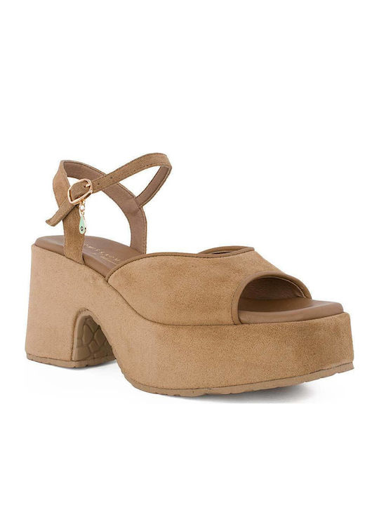 Komis & Komis Leder Damen Sandalen Beige