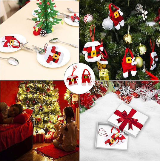 Set Christmas Case for Cutlery Santa Clauses 6 Pieces
