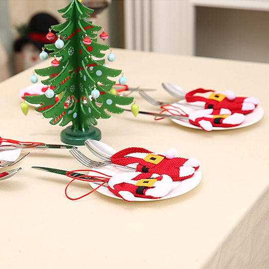 Set Christmas Case for Cutlery Santa Clauses 6 Pieces