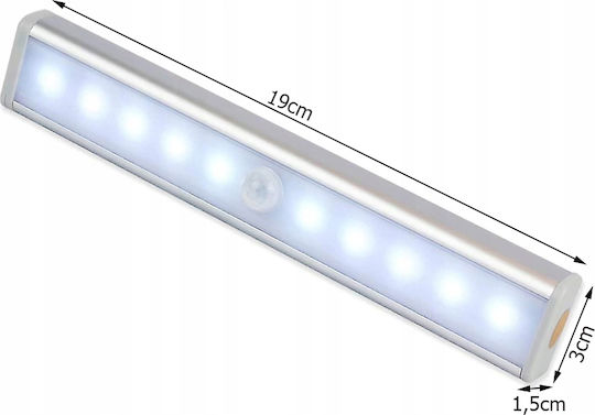 Led Lamp Motion Dusk Sensor Cool Light Automatic Shut-off Adhesive Magnetic Mount Battery Powered 19 X 3 X 1.5 Cm Led Lamp Motion Dusk Sensor Cool Light Automatic Shut-off Adhesive Magnetic Mount Battery Powered 19 X 3 X 1.5 Cm