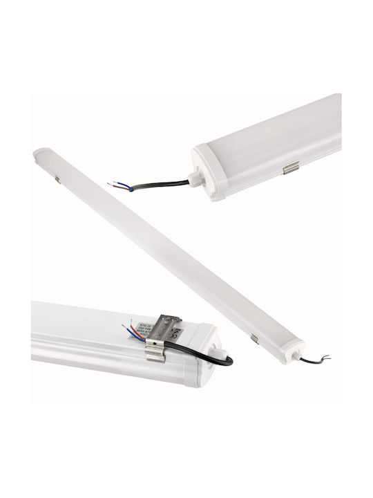 Lampă LED 60 W 4000 K 5400 Lm Tub Neon Tip Rezistent La Apă IP65 Accesorii De Montare Incluse 120 Cm Albă